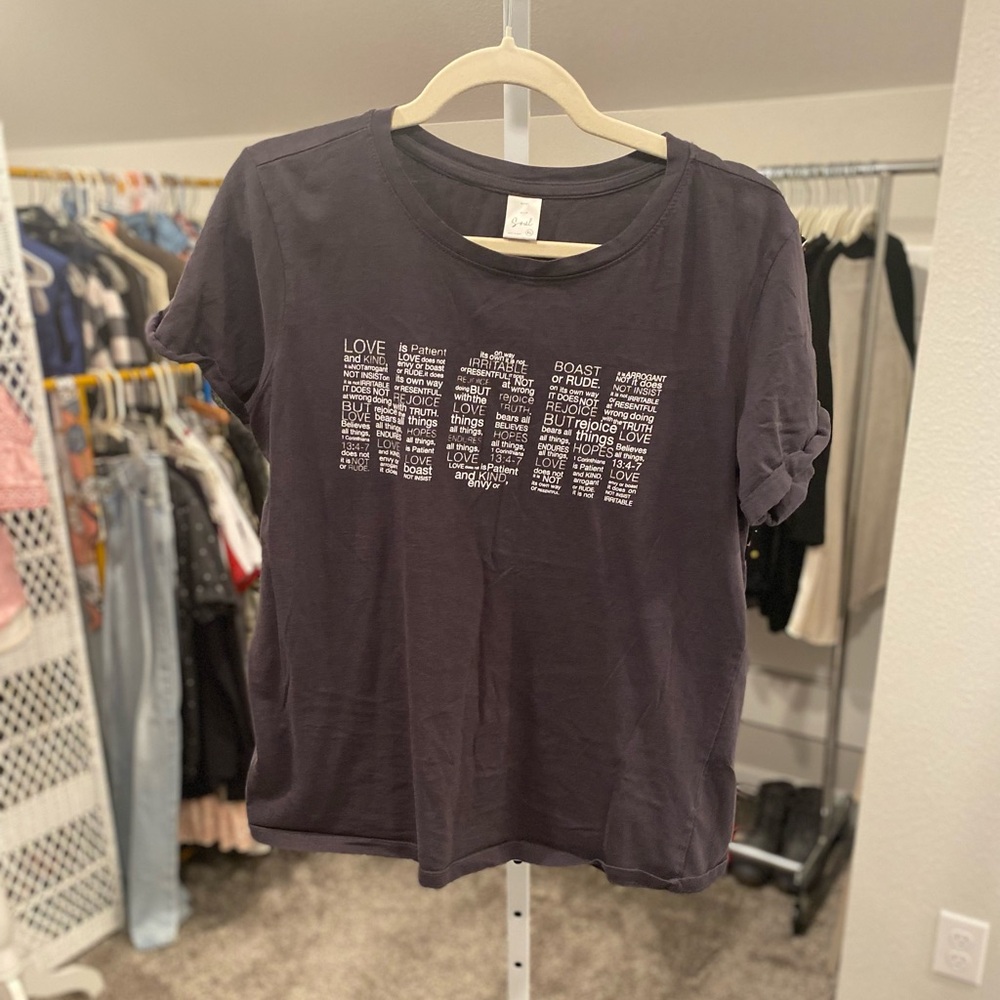 Bare Your Soul Mom Love is Patient Christian Scripture Graphic Tee